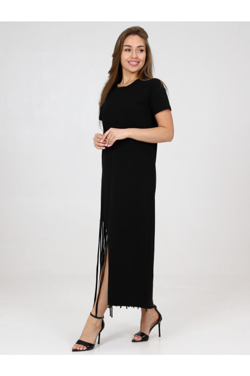 Туника Т-44 Бахрома черный