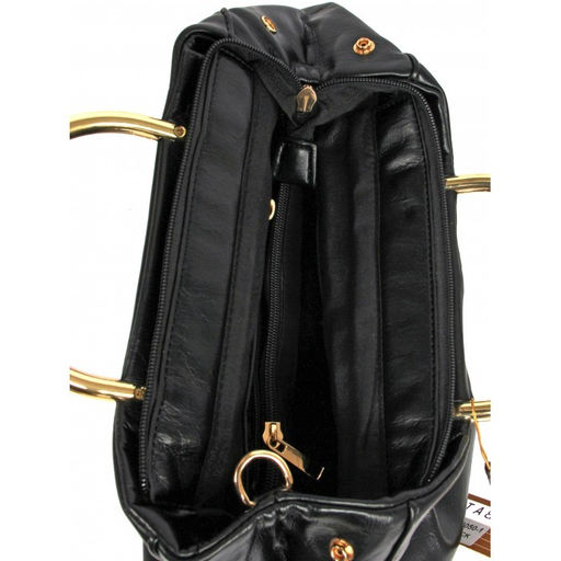 Сумка женская искусственная кожа BT-CZ 0050-1, 1отд+евро, плечевой ремень, черный SALE 262509 - Adelia фото 2