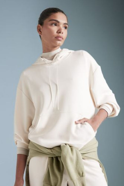 DeFactoFit Oversize Genis Kal?p Premium Kapusonlu Kanguru Cepli Sporcu Sweatshirt