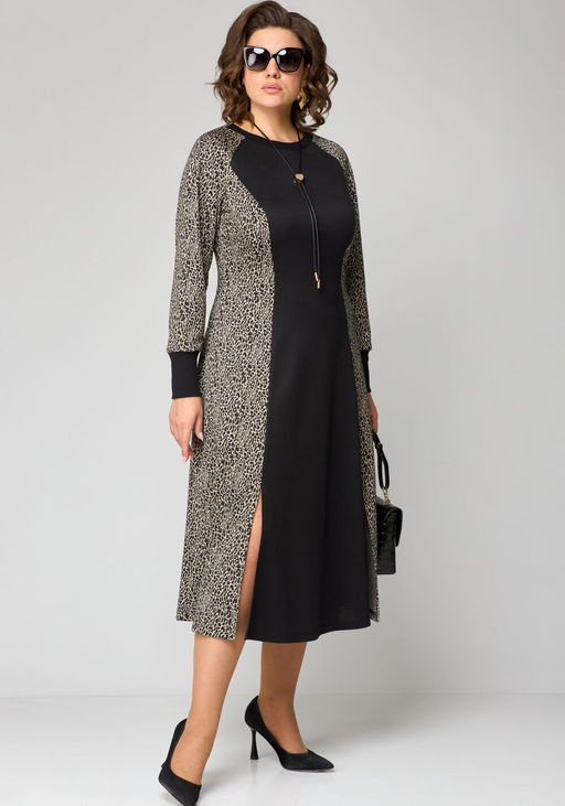 Платье EVA GRANT 7220Е-Р бежево-черный