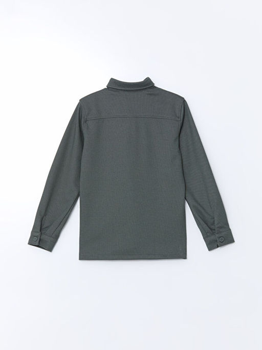 Uzun Kollu Dokulu Erkek ?ocuk G?mlek