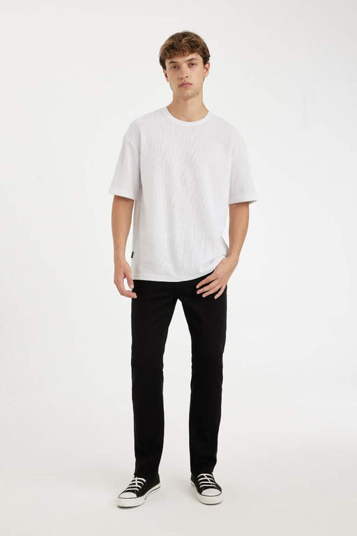 Джинсовые брюки Sergio Regular Fit Normal Mold с нормальной талией и зауженными штанинами - Defacto фото 5