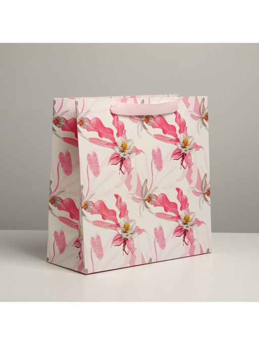 Пакет подарочный ламинированный квадратный, упаковка, «Present for you», 30×30×12 см