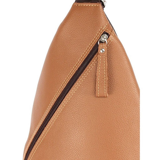 Рюкзак муж натуральная кожа Croco-СМ-860 (однолямочный), 1отд, плеч/рем-стропа, коричневый св флотер/корич флотер (268/116) 259173  фото 4