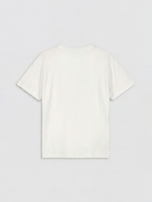 Bisiklet Yaka Bask?l? K?z ?ocuk Ti??rt