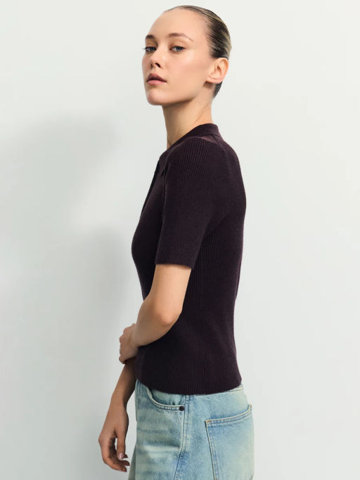 Джемпер в рубчик с молнией / Zarina фото 4