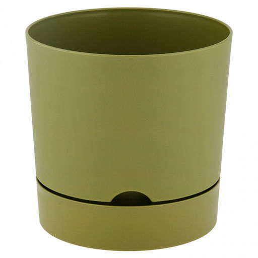 Горшок для цветов пластмассовый "Гранд" 3л, д17см, h16,5см, с поддоном, папоротник (Россия)