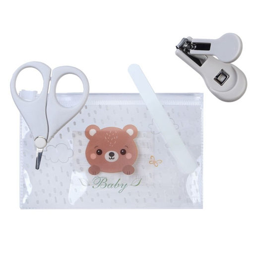 Маникюрный набор детский для самых маленьких «Мишка» (ножницы+щипчики+пилка)