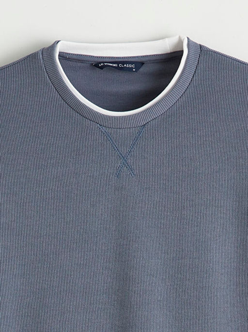 Bisiklet Yaka Erkek Sweatshirt