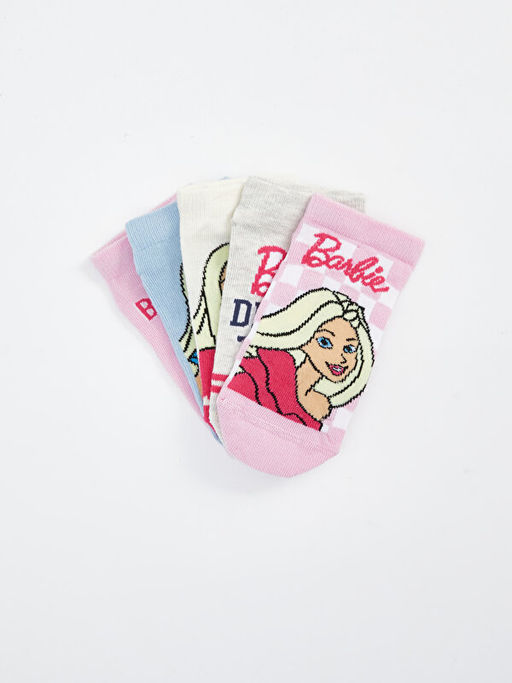 Barbie Desenli K?z ?ocuk Patik ?orap 5li - Waikiki фото 2