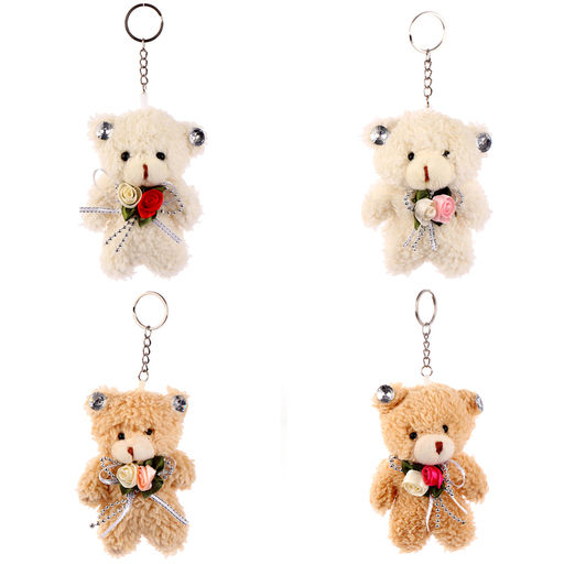 Мягкая игрушка Мишутка с цветами на брелоке, 11 см, цвет МИКС - Simaland фото 4
