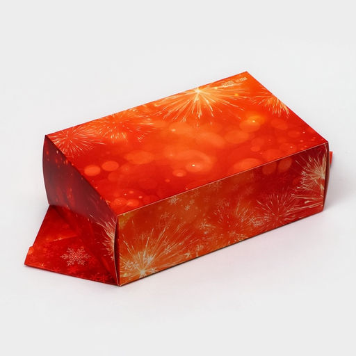 Цена за 10 шт. Коробка - конфета новогодняя подарочная складная «С Новым годом», 14×22×8 см