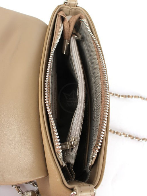 Сумка женская натуральная кожа GU 2066-99147, 1отд+карм/перег, плечевой ремень, капучино SALE 261152 - Adelia фото 3