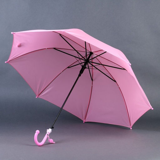 Зонт детский полуавтоматический d=90см, цвет светло-розовый