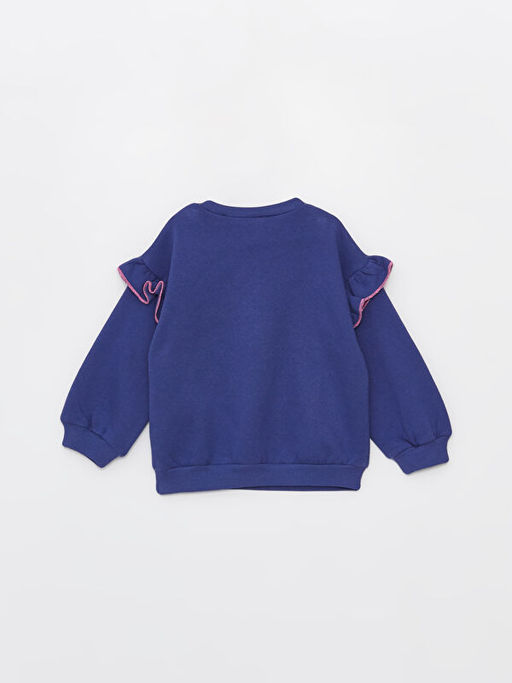 Bisiklet Yaka Bask?l? K?z Bebek Sweatshirt - Waikiki фото 2