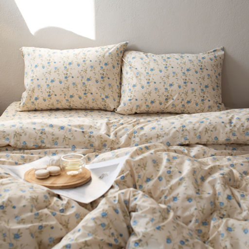 КПБ Чистый хлопок 1,5 спальный, наволочки 50х70, поплин, 100% хлопок, Гербариум ВБ Пододеяльник 146х215 с прорезью, простыня классическая 150х215 подшита с 4-х сторон, наволочки 50х70 с клапаном - 2 шт. - Традиция фото 55