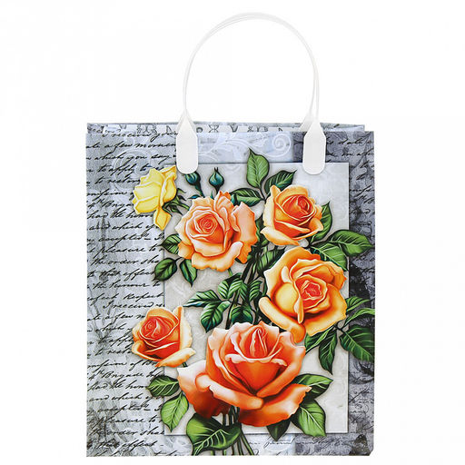 Пакет подарочный мягкий пластик с пластиковой ручкой 23х27см Мэри, 150 мкм, ламинированный (Россия) - Домашняя мода фото 2