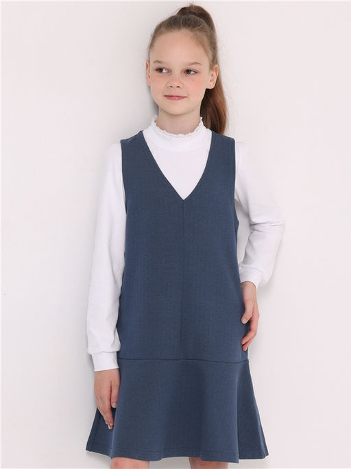 Сарафан Апрель 1ПДС3456176 жаккард синий  фото 3