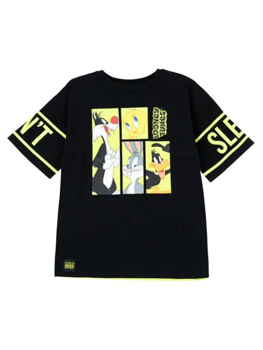 12441118 Фуфайка трикотажная для девочек (футболка)