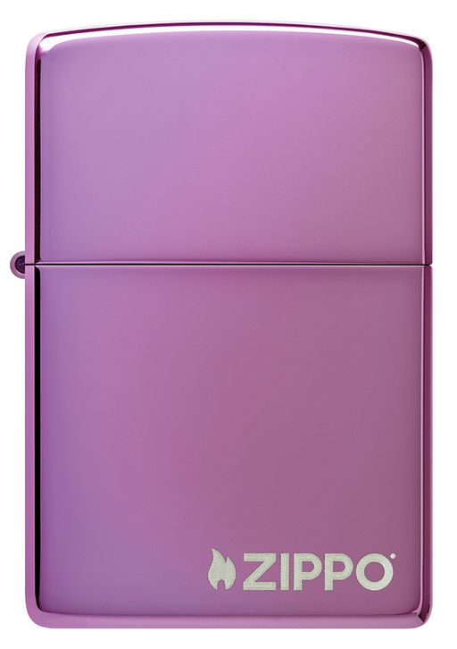 ЗажигалкаZIPPO Логотип с глянцевым фиолетовым покрытием | Logo High Polish Purple 24747ZL