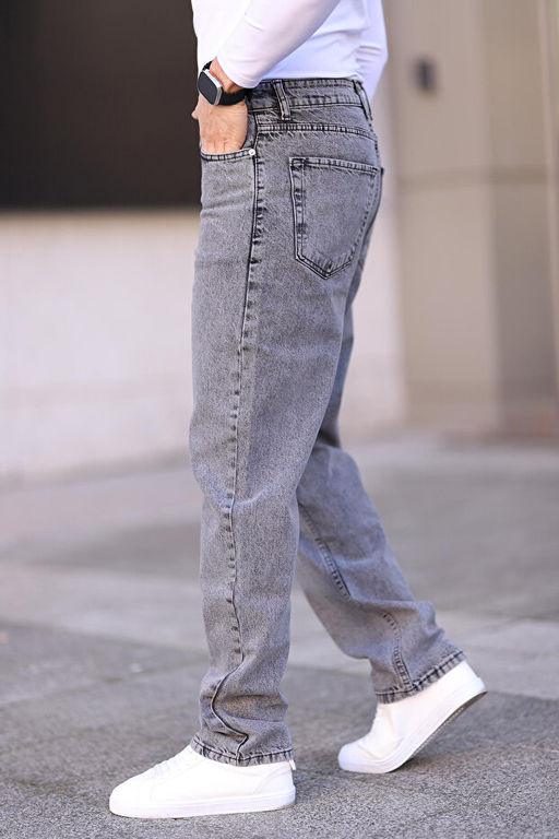 Gri Baggy Fit Jeans Kot Pantolon TMNAW24JE00027 - Trendyolmilla фото 2