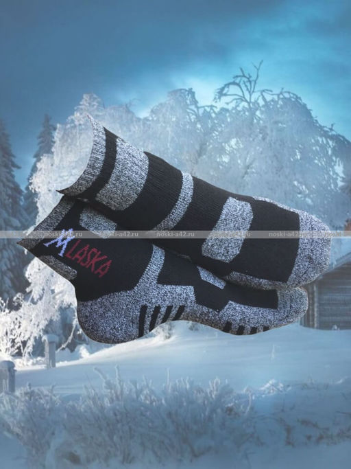 Цена за 12 пар. "АЛЯСКА" Термоноски спортивные ВНУТРИ МАХРА женские, подростковые арт. 1258