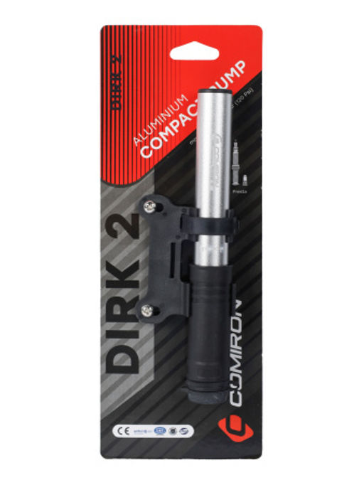 Велонасос COMIRON DIRK 2, алюминиевый цилиндр, PA пластиковая ручка, телескопический шланг, Presta-Schrader, 8,3 бар. /уп 100 - Галеонтрейд фото 9