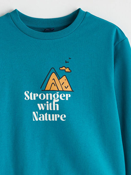 Bisiklet Yaka Erkek ?ocuk Sweatshirt