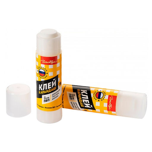 Цена за 2 шт. Клей-карандаш Globus "Школьный" 35гр. (1024)