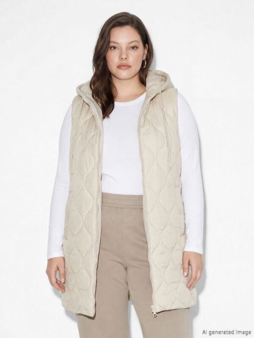 Kap??onlu Kapitone Kad?n ?i?me Yelek