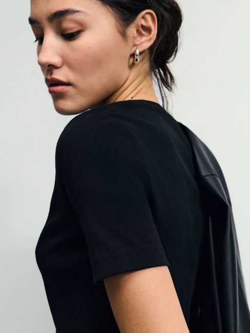 Базовая футболка в рубчик / Zarina  фото 3