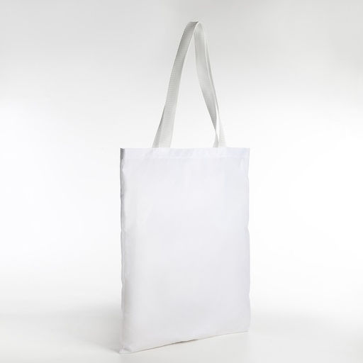 Сумка шопер, 35х0.5х40 см, текстиль, без подклада, белая - Nazamok фото 3
