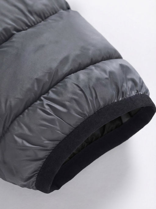 Куртка мужская гибридная стёганая с капюшоном с графеновой подкладкой темно-серого цвета 9621_1TC