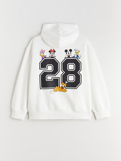 Kap??onlu Minnie Mouse Bask?l? K?z ?ocuk Sweatshirt