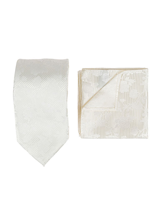 Галстук мужской с платком CARPENTER Carpenter-poly 8-айвори 402.1.17  фото 3