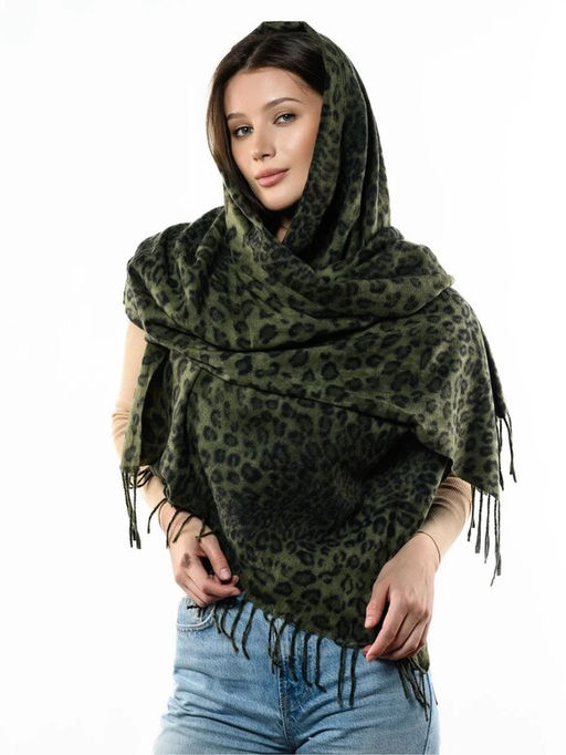 Яркий палантин с анималистичным принтом - Pretty mania фото 7
