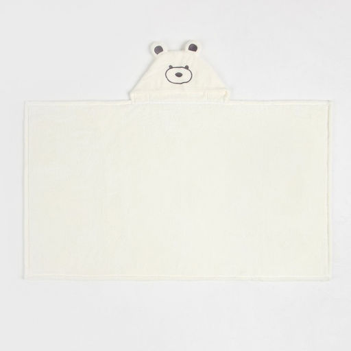 Полотенце с капюшоном Крошка Я, цвет белый, 67х120 см, 100% п/э, 280 г/м2  фото 2