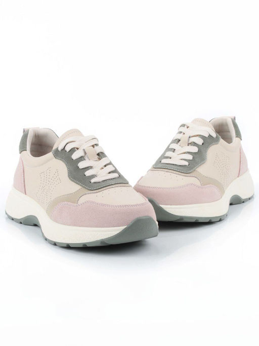 03-YC527-1 BEIGE Кроссовки женские (натуральная кожа)