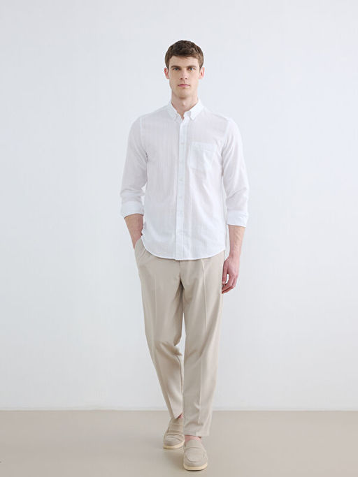Рубашка мужская regular fit фактурная
