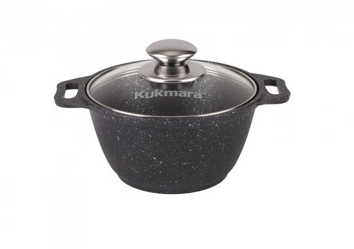 ЛА_АП_MARBLE (темный) Кастрюля 1,0 л со стекл. кр. арт. кмт12а