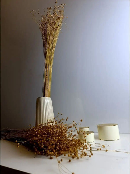 Лен натуральный, пучок 60г, 60 колосьев, h 60-70см