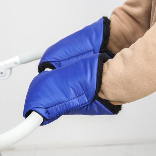 Варежки-муфты на ручку коляски, 2 шт., цвет синий - Simaland фото 2