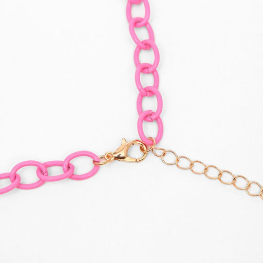 Чокер Цепь мультики, цвет розовый, L=30 - Queen fair фото 5