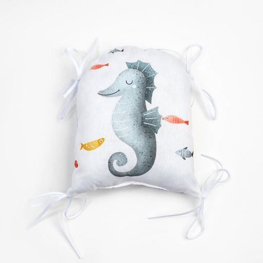 Бортики в кроватку Крошка Я Морские друзья (60х42см- 2шт, 30х42см- 4шт,30х30см- 4шт),100% хлопок  фото 5