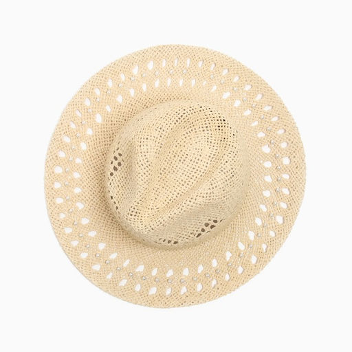 Шляпа женская с декором MINAKU, молочная, размер 56-58