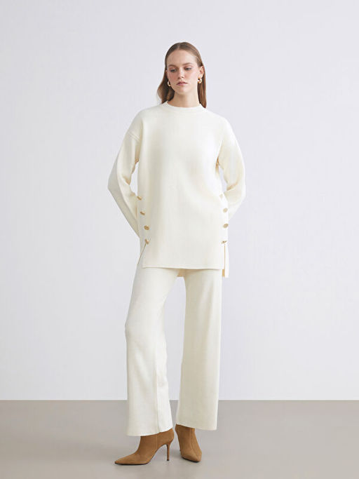 Beli Lastikli Kad?n Triko Pantolon