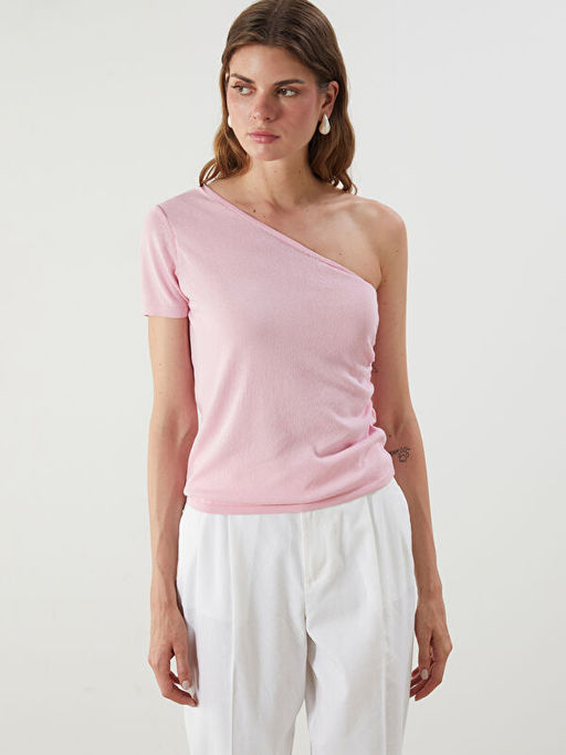 Tek Omuz B?zg?l? Bluz