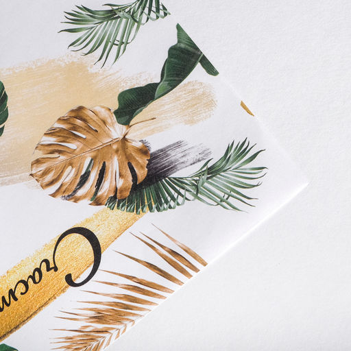 Цена за 10 шт. Бумага упаковочная крафтовая «Тропики», 50 х 70 см