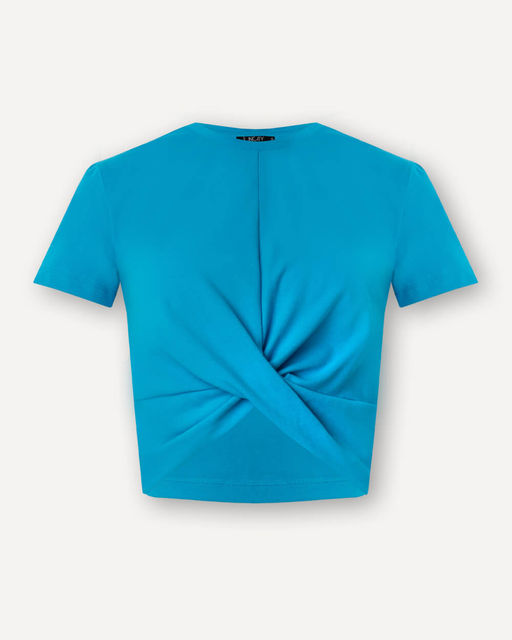 Укороченная футболка с декоративной драпировкой - Incity фото 2