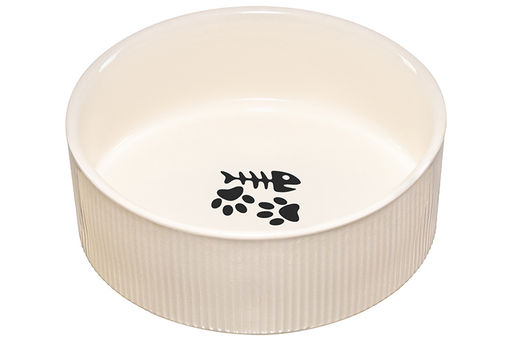 Миска для домашних питомцев 300 мл 12,5*12,5*6 см, с бамбуковой подставкой, молочная - Elan gallery фото 7